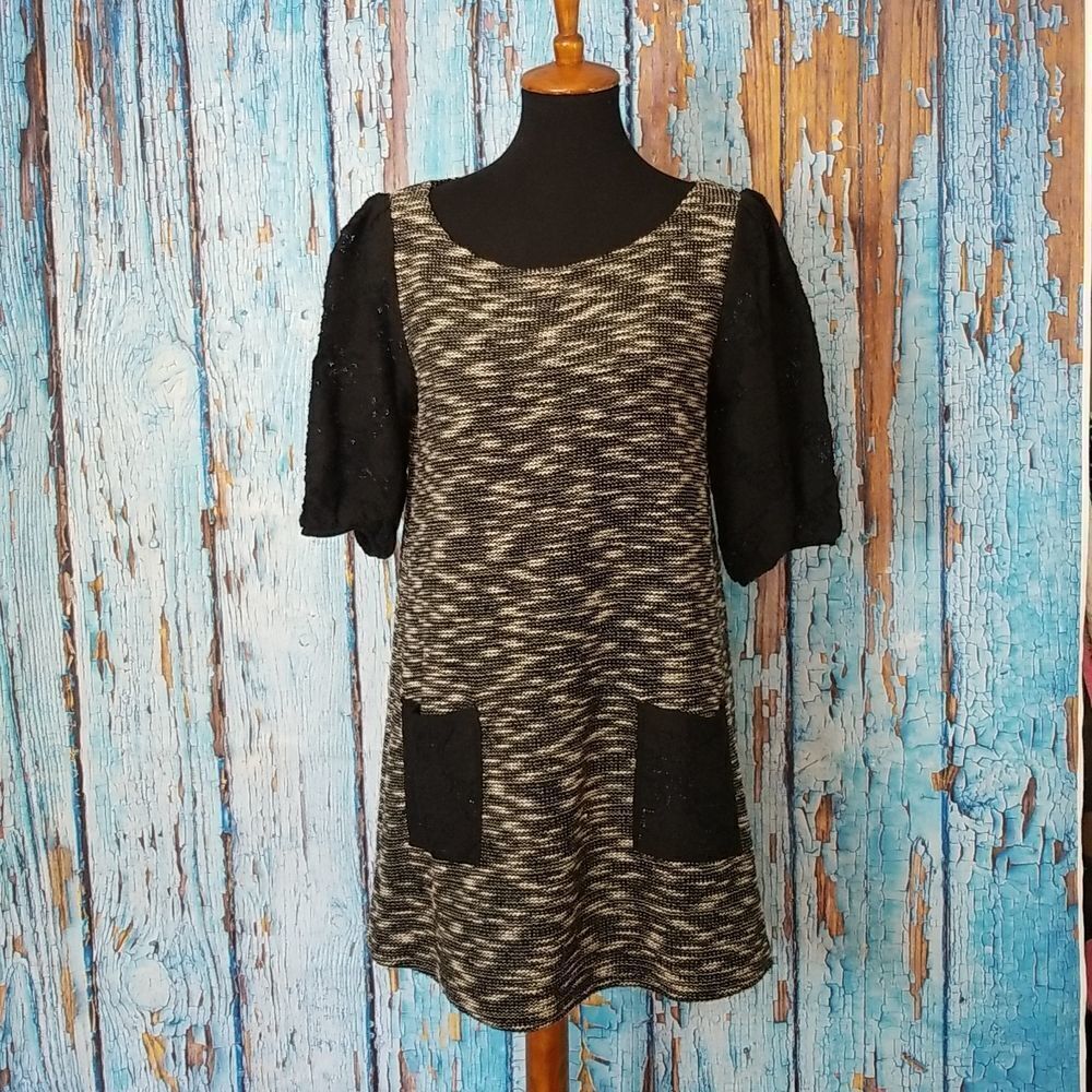 ANTHROPLOGIE Postmark Lace Sleeve Dress